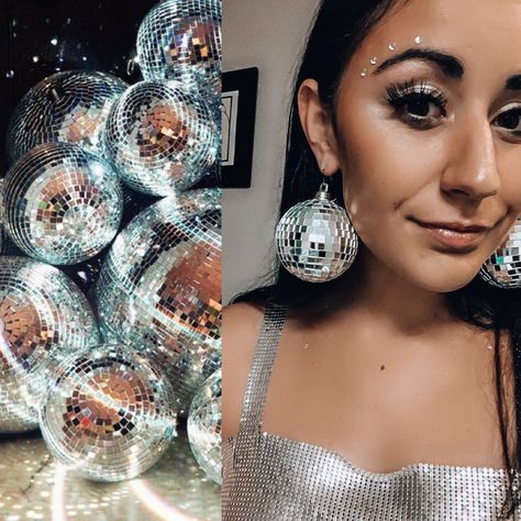 Disco Ball Costume Makeup, Mirror Ball Halloween Costume, Cosmos Theme Party Outfit, Mirrorball Costume Taylor Swift, Mirrorball Halloween Costume, Mirror Ball Costume, Disco Ball Costume Diy, Discoball Costumes, Kostüm Disco Kugel