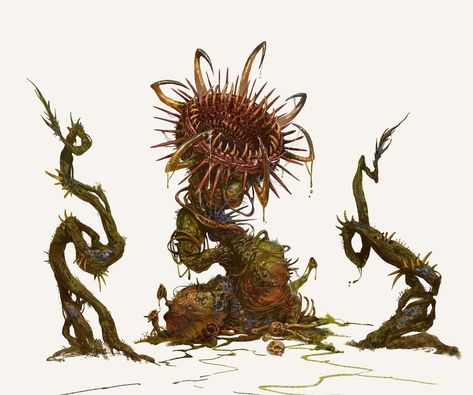 ArtStation - Anastyr Boardgame - characters, Filipe Pagliuso Scary Plant, Bio Punk, Fae Realm, Monsters Design, Creature Inspiration, Tree Monster, Plant Monster, Alien Life, Dnd Ideas