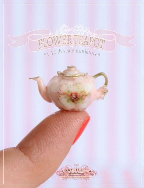 Doll House, Tea Pots, Sound, Miniatures, Tea, Tableware, Pink, Instagram