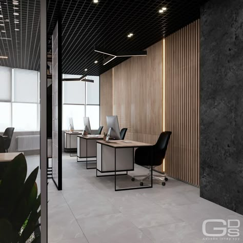 Office Workstation Design Modern, Office Ceiling Light Design, Minimalistic Office Interior, Professional Office Interior Design, Modern Office Design Workspaces, Office Interior Design Modern Workspaces, Commercial Office Interior Design, Minimal Office Design, Modern Office Design Inspiration