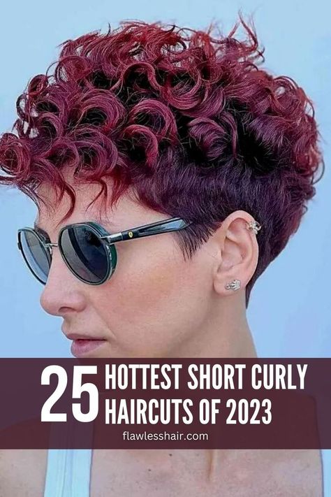 Curly Pixie With Tapered Sides Undercut Pixie Haircut Curly, Short Curly Undercut Hairstyles, Short Curly Hairstyles Shaved Sides, Messy Curly Pixie Haircut, Curly Hair Pixie Haircut, Tapered Hair Women, Naturally Curly Pixie Haircut, Curly Hair Pixie Cut Round Faces, Short Pixie Haircuts For Curly Hair