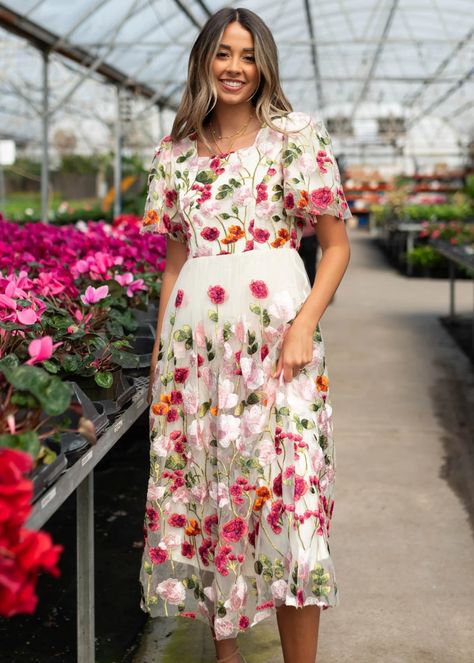 April Magenta Floral Embroidered Mesh Dress TeaNRose – My Sister's Closet Plus Jumpsuit, Floral Embroidered Dress, Online Clothing Boutiques, Mesh Overlay, Curvy Dress, Plus Dresses, Spring Dress, Dress With Cardigan, Mesh Dress