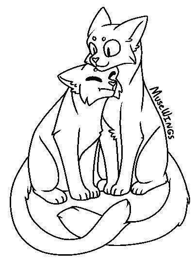 Cats Couple, Couple Base, Art Bases, Cat Template, Cat Drawing Tutorial, Warrior Cat Drawings, Warrior Cat Oc, Warriors Cats, Cat Base