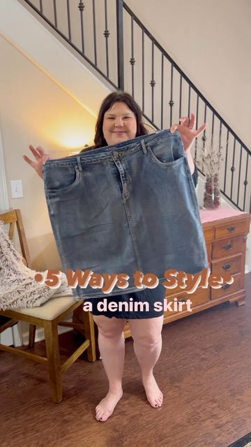 Plus Size Spring Outfits, Style Denim Skirt, Denim Skirt Trend, Affordable Outfits, Plus Size Spring, Pieces Of Clothing, Denim Skirts, Very Excited, Piece Of Clothing