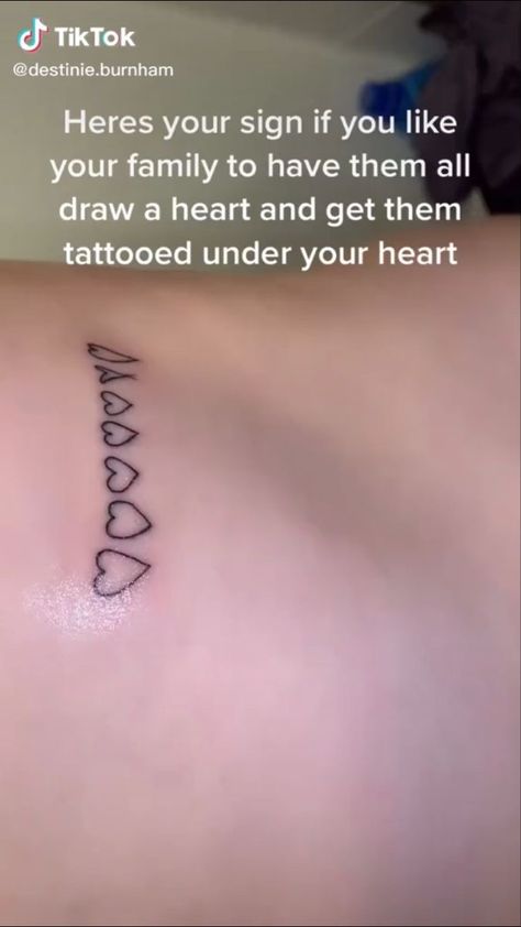 Tattoo Ideas For Siblings, Tiny Tattoos With Meaning, Handwriting Tattoos, Creative Tattoo Ideas, Cute Matching Tattoos, Ribcage Tattoo, Creative Tattoo, Sibling Tattoos, Cute Matching