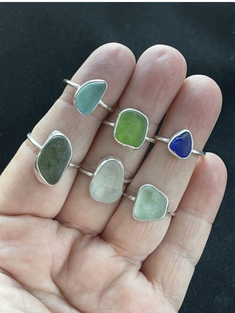 Ranching Life, Surf Jewelry, Xmas Wishlist, Sea Glass Ring, Jewelry Girl, Silver Sea, Stack Ring, Dope Jewelry, Ring Ideas