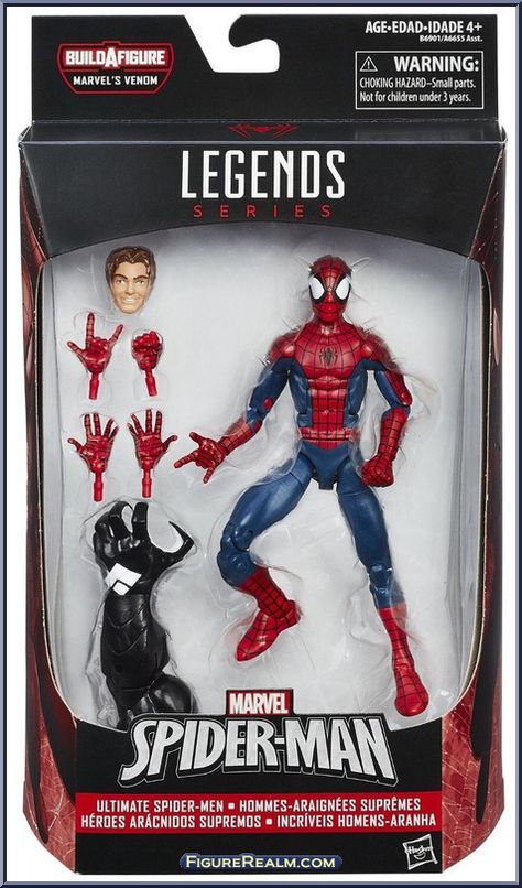 Ultimate Spider-Man (Peter Parker) from Marvel Legends - Infinite Series - Space Venom manufactured by Hasbro [Front] Spiderman Ultimate, Venom Figure, Spider Man Peter Parker, Spiderman Action Figure, Spider Men, Marvel Legends Action Figures, Ultimate Spider Man, Marvel Figure, Marvel Venom