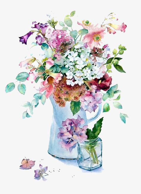 flower,autumn,green leaf,watercolor,hand,decorate,cartoon,vase,green,leaf,watercolor clipart,flowers clipart Ann Mortimer, Painting Of Flowers, Watercolor Bouquet, 수채화 그림, Watercolor Flowers Paintings, Watercolor Inspiration, Watercolor Cards, Watercolor And Ink, Watercolor Illustration