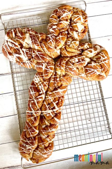 Cross Food Ideas, Cross Desserts Easter, Good Friday Breakfast, Easter Desserts Jesus, Good Friday Breakfast Ideas, Christian Easter Food Ideas, Christian Easter Food, Good Friday Dessert, Good Friday Food Ideas