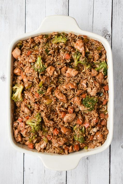 Low-FODMAP Teriyaki Chicken Casserole; Gluten-free, Dairy-free Fodmap Chicken Recipes, Teriyaki Chicken Casserole, Wild Rose Detox Recipes, Fodmap Chicken, Fodmap Recipes Dinner, Low Fodmap Recipes Dinner, Low Fodmap Chicken, Pollo Teriyaki, Low Fodmap Diet Recipes