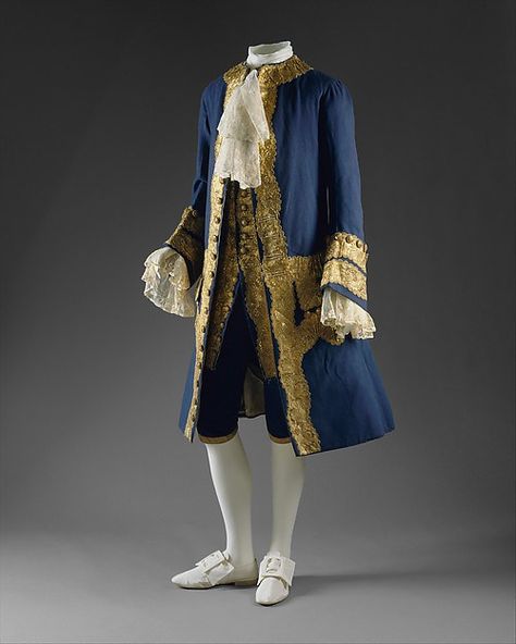 Men's Fashion After the Fall of New France (1760s-1780s) | All ... Blue And Gold, Gold, Blue, White, Art