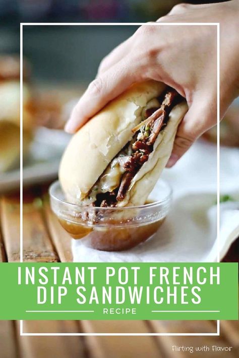 Instapot French Dip Sandwiches, French Dip Instant Pot, Meaty Sandwiches, Instant Pot French Dip Sandwiches, Instant Pot French Dip, French Dip Recipes, Best Freezer Meals, Instant Pot Freezer, French Dip Sandwiches