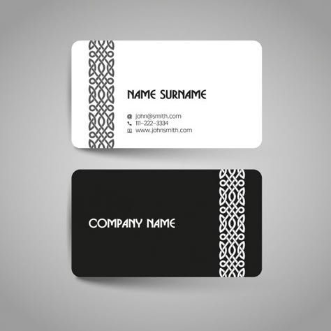 Business card design Free Vector | Free Vector #Freepik #vector #freelogo #freebusiness-card #freebusiness #freeabstract Free Vector Business Cards, White Business Card Design, Card Design Ideas, Business Card Design Black, Stationery Business Card, Free Business Card Design, Qr Code Business Card, Graphic Design Business Card, Name Card Design