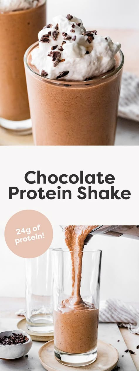 Chocolate Protein Powder Smoothie, Chocolate Protein Smoothie Recipes, Protein Powder Recipes Shakes, Simple Smoothies, Chocolate Protein Shake, Best Whey Protein Powder, Chocolate Protein Smoothie, Yummy Protein Shakes, Protein Shake Recipe