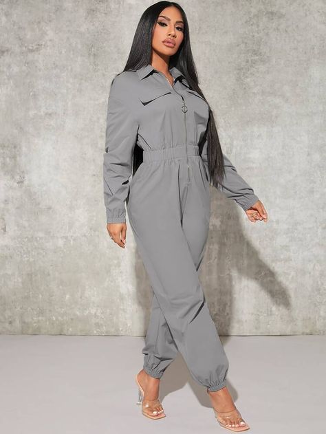 Winter Drip, Shirt Jumpsuit, Sequin Cami Dress, Grey Jumpsuit, Comfy Jumpsuits, Backless Bodycon Dresses, Off Shoulder Jumpsuit, Beach Dresses Summer, Long Sleeve Jumper