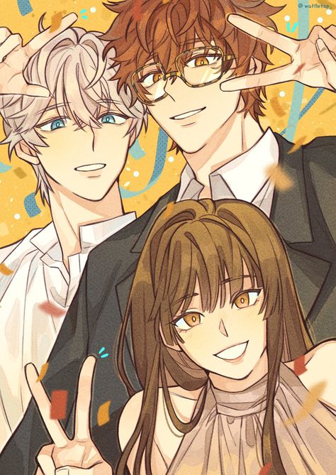 Seven Mystic Messenger, Mystic Messenger Funny, Mystic Messenger Game, Mystic Messenger Characters, Mystic Messenger Comic, Saeran Choi, Saeyoung Choi, Mystic Messenger Fanart, Mystic Messenger 707