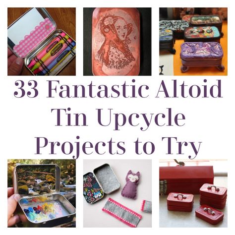 Hello, DIYers! Today we are talking about Altoid tins! If you love these minty treats, you know they come in a fantastic tin container that just seems such a shame to throw away! Instead of letting them become clutter, why not try making something fun out of them? Turn them into art, an instrument, a […] The post 33 Fantastic Altoid Tin Upcycle Projects to Try appeared first on DIY Projects by Big DIY Ideas. Decorating Altoid Tins, Altoids Diorama, Diy Altoids Tin Projects, Upcycle Altoid Tins, Repurpose Altoid Tins, Altoid Mint Tin Crafts, Diy Altoid Tin Crafts, Altoids Box Ideas Survival Kits, Metal Box Ideas