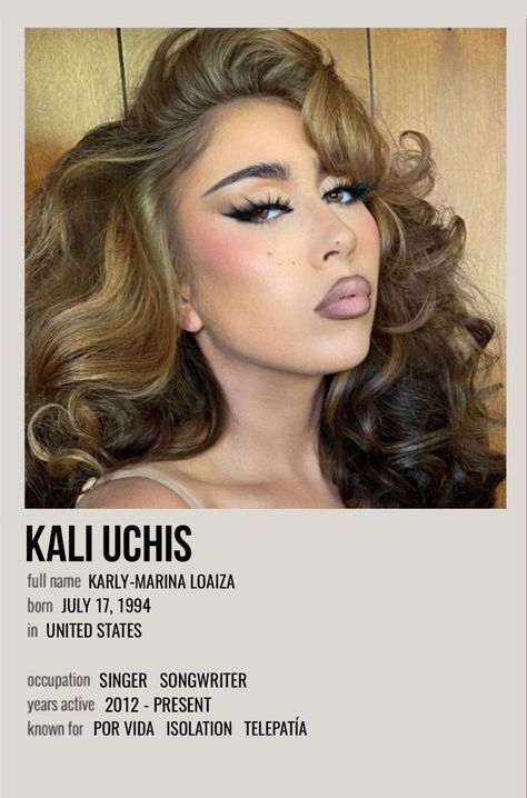 Kali Uchis Polaroid Poster, Kai Uchis Makeup, Kali Uchis Fan Art, Kali Uchis Makeup, Kali Uchis Poster, Mother Kali, Cyberpunk Clothes, Kali Uchis, Celebrity Wallpapers