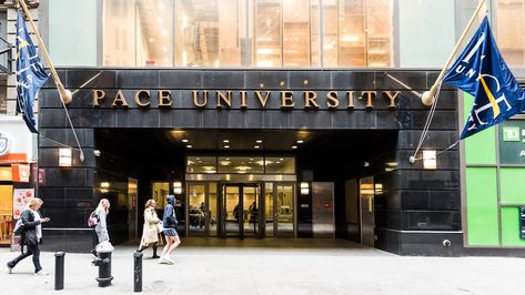 Pace University in New York City is one of the best U.S. colleges helping students... Pace University Nyc, Pace University, Stony Brook University, College Vision Board, Post Secondary Education, Values Education, Kids Moves, Nyc Aesthetic, Higher Learning