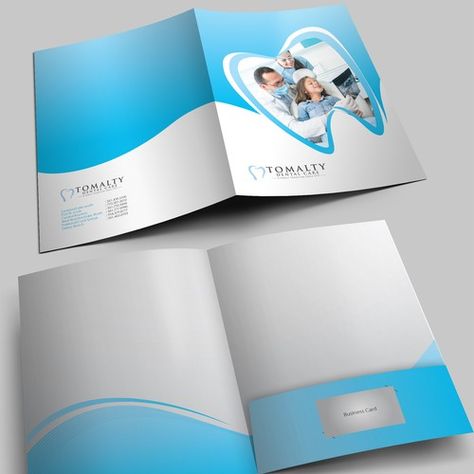 Acqusition Folder-Tomalty Dental Care Brochure contest design#brochure#winning#cristinaF Dental Patient File Design, Dental Clinic File Design, Dental File Design, Dental Clinic Brochure, Doctor File Folder Design, Patient File Design, Hospital File Cover Design, Dental Prescription Pad Design, Dental Brochure Design