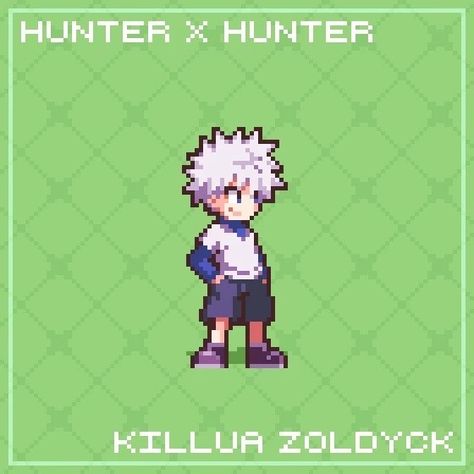 Hxh Pixel Art, Hunter X Hunter Pixel Art, Funny Hxh, Pixel Game, Pearl Beads Pattern, Beads Pattern, Pix Art, Pixel Games, Minecraft Pixel Art