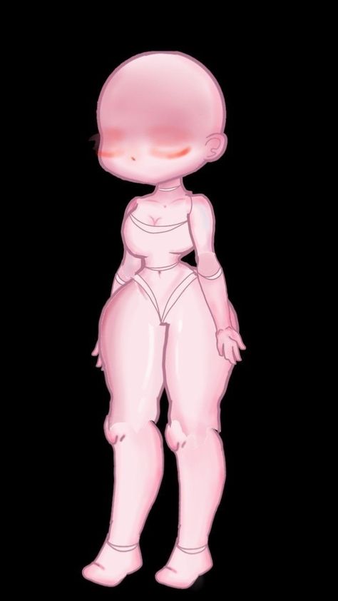 Gacha Art Base, Gacha Life Body, Gacha Body, Cute Tshirt Designs, Body Type Drawing, Body Base Drawing, Paint Brush Art, Roblox Animation, Characters Inspiration Drawing