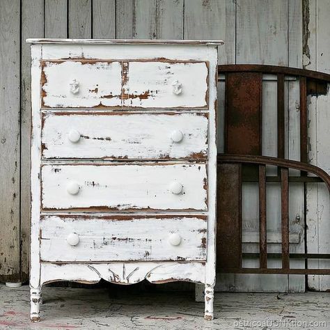 White distressed furniture