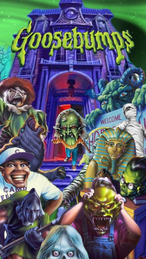 #goosebumps Goosebumps Wallpaper, Goosebumps Costume, Halloween Tattoo Flash, Halloween Widget, Aesthetic Horror, Demon Design, Old Cartoon Shows, Halloween Posters, Halloween Wallpaper Backgrounds