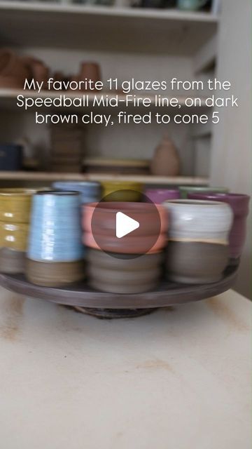 Tzipporah -- Sipor Ceramics on Instagram: "The mid-fire line from @speedball_ceramics is absolutely glorious and I looooove how these came out on the dark brown clay!! Do you have a favorite??   I tested these on either @kentuckymudworks brown bear or @standardclaycompany 266/710 (same color, just one with grog and one without!) They were SLOW bisque to cone 04 and SLOW glaze to cone 5!!  You can find these glazes at @claykingceramics and if you use the code SIPOR then you'll receive $5 off an order of $50+ and $10 off an order of $100+!   New gorgeous glazes AND money saved?? Heck yes!!  Thank you so much, Clay King, for sponsoring this video 🙏🏼🥹 I know I've struggled with finding glazes that work on the dark clay, so being able to share this AND help support the fam...what a privilege Glazes For Dark Brown Clay, Laguna B3 Brown Clay, Glaze On Brown Clay, Standard 266 Clay Glaze, Glaze On Dark Clay, Obsidian Glaze Combos, Brown Bear Clay Glaze, Brown Clay Glaze Ideas, Dark Brown Clay Pottery