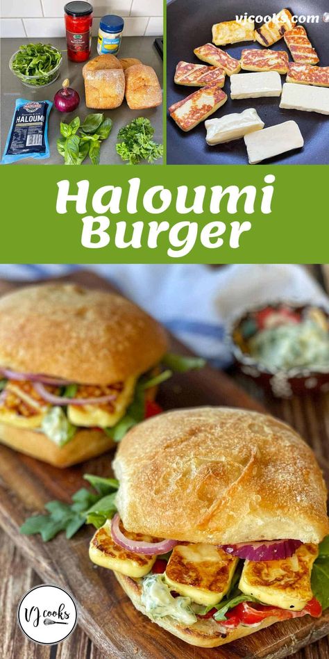 Halloumi Toast, Hallumi Recipes Sandwich, Halloumi Lunch, Halloumi Burger Recipes, How To Grill Halloumi, Halloumi Grilled Cheese Sandwich, Halloumi Burger, Haloumi Recipes, Vegetarian Burger Recipe