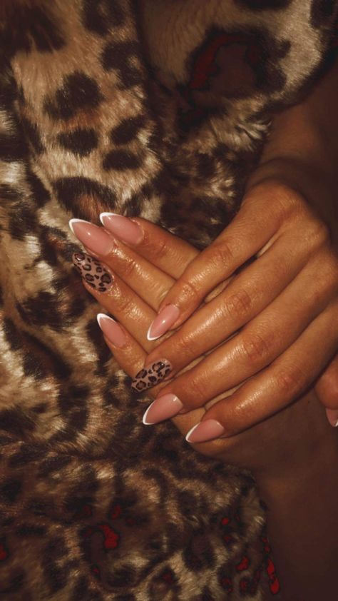 Leopard Print Nails Almond Shape, Glamour Leopard, Cheater Print, Cheetah Print Nails, Cute Nail Colors, Wine Nails, Cheetah Nails, French Manicure Nails, Leopard Print Nails