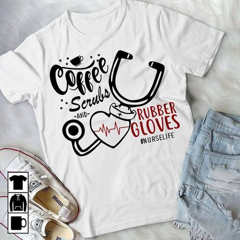 Doctor Stethoscope, Nursing Humor, Nursing School Shirts, Cna Nurse, Nurse Tshirt, Nursing Fashion, Nurse Bag, Nursing Programs, School Nurse