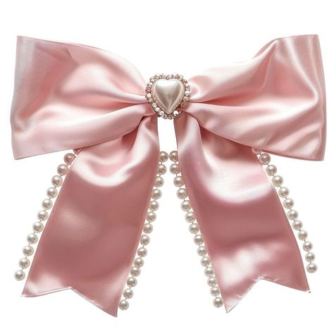 Pink Accessories Png, Pink Christmas Stickers, Jewelry Png, White Ribbon Bow, Accessories Png, Png Coquette, Instagram Background, Bow Png, Pearl Bow