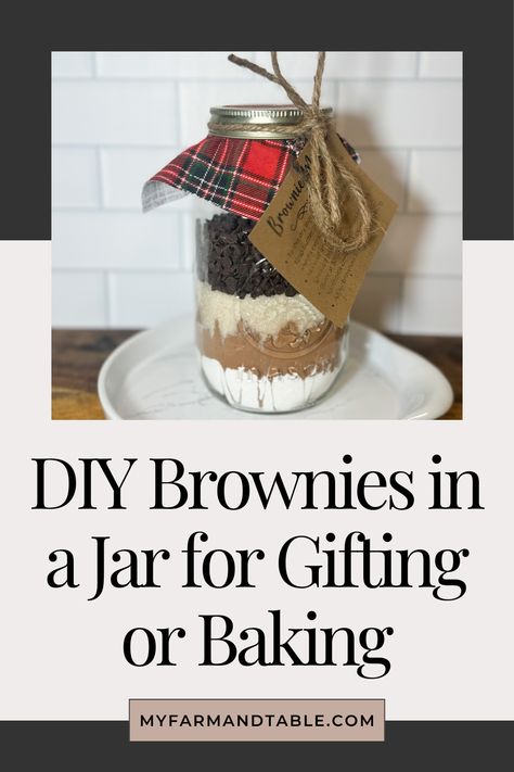 Create a delightful gift with this DIY Brownies in a Jar recipe—perfect for gifting or baking at home! This simple and fun recipe layers all the dry ingredients for rich, fudgy brownies in a decorative jar, making it a thoughtful, homemade gift for any occasion. Just add a bow and baking instructions for an easy, crowd-pleasing present that’s as sweet to give as it is to receive! #BrowniesInAJar #DIYGifts #HomemadeGifts #BrownieRecipe Jar Gifts For Christmas, Mason Jar Gifts For Christmas, Brownie Mix In A Jar, Diy Brownies, Handmade Food Gifts, Brownies In A Jar, Homemade Brownie Mix, Delicious Brownies, Homemade Brownies