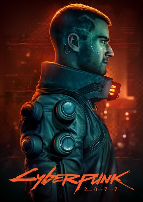 Cyberpunk 2077 Poster, Brian Taylor on ArtStation at https://www.artstation.com/artwork/3d143o Cyberpunk Solo Art, Cyberpunk Male Netrunner, Cyberpunk 2077 In Game Ads, Cyberpunk 2077 Advertisement, Cyberpunk Men, Cyberpunk 2077 Tarot, Game Poster, Cyberpunk Games, Cyberpunk 2020