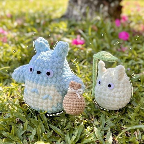 Totoro Crochet Pattern Free, Totoro Knitting, Totoro Crochet Pattern, Ghibli Crochet, Totoro Crochet, Crochet For Dummies, Totoro Amigurumi, Totoro Pattern, Crochet Totoro