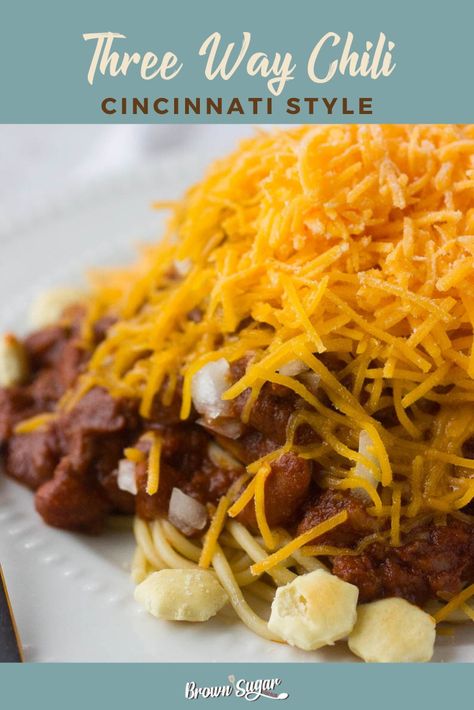 🌶️✨ Spice Up Your Pinterest Feed with a Chili Twist! Discover the secret behind Cincinnati Chili's unconventional blend of flavors – it's a taste bud rollercoaster! #chili #cincinnati #cincinnatichili Cincinnati Chili Recipe, Cincinnati Style Chili, Spicy Stew, Cincinnati Chili, Chili Cheese Fries, Traditional Chili, Oyster Crackers, Pinterest Feed, Chili Soup