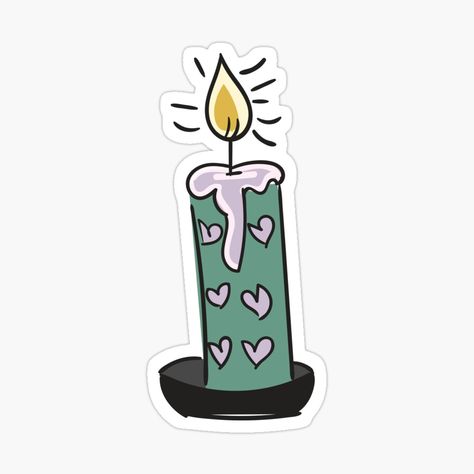 Stickers Candle, Kawaii Candle, Stickers For Notebooks, Creepy Candles, Cake Stickers, Tiny Stickers, Trendy Stickers, Cute Candle, Aesthetic Items