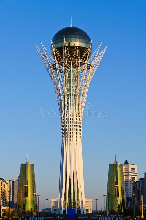 Bayterek monument in Astana, Kazakhstan. Bayterek monument tower in Astana, Kaza , #SPONSORED, #monument, #Bayterek, #Astana, #tower, #Kazakhstan #ad Astana Kazakhstan, Travel Brochure Template, Travel Brochure, Space Needle, Stock Photography, Monument, Photo Image, Tower, Stock Photos