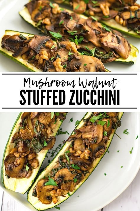 Vegan Zucchini Boats, Vegan Zucchini Recipes, Zucchini Stuffed, Vegan Low Carb, Clean Dinner Recipes, Stuffed Zucchini Boats, Zucchini Bites, Healthy Pizza Recipes, Easy Whole 30 Recipes