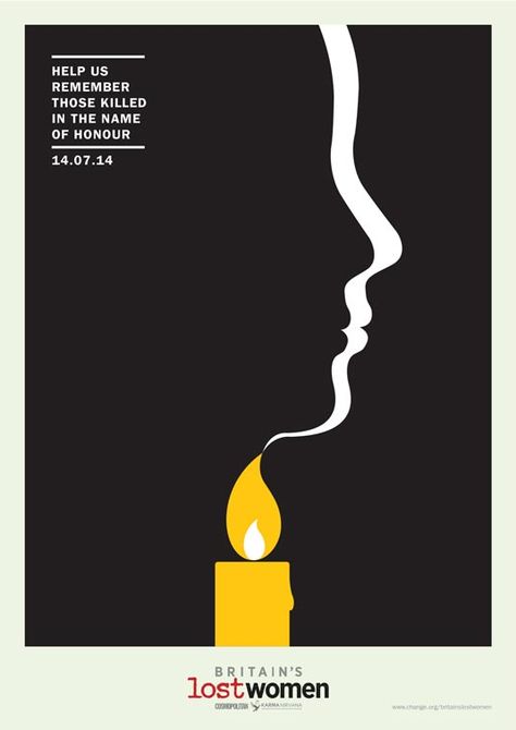 Potent posters highlight issue of 'honour killings' | Posters | Creative Bloq Conceptual Poster Design, Negative Space Poster, Space Graphic Design, Eve Poster, Highlight Design, Education Posters, Negative Space Art, Mises En Page Design Graphique, Negative Space Design