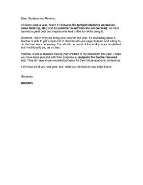 At the end of the school year, teachers can use this goodbye letter to say farewell to students their parents. Free to download and print Letters For Teachers From Student, 9th Grade English, Testing Treats, Letter To Students, Goodbye Letter, Letter To Teacher, Letter To Parents, Parents As Teachers, School Year