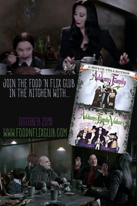 Recipes inspired by the films The Addams Family and Addams Family Values. Addams Family Dinner, Adams Family Values, Movie Food, Addams Family Values, Theme Nights, Dinner And A Movie, Adams Family, The Addams Family, Kids Menu