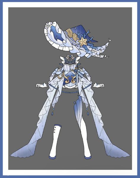 Vtuber Outfit Ideas, Oc Outfit Ideas, Fantasy Mermaids, Animation Art Sketches, Creative Drawing Prompts, Fantasy Props, Clothing Design Sketches, Drawing Anime Clothes, Dress Design Sketches