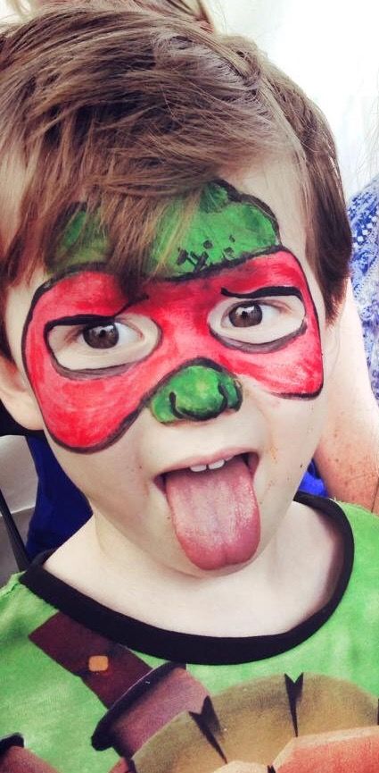 Raphael ninja turtle face painting Ninja Turtle Face Paint, Face Painting For Boys, Raphael Ninja Turtle, Boy Face, Ninja Turtle, Facepaint, Easy Kids, Ninja Turtles, Kids Stuff