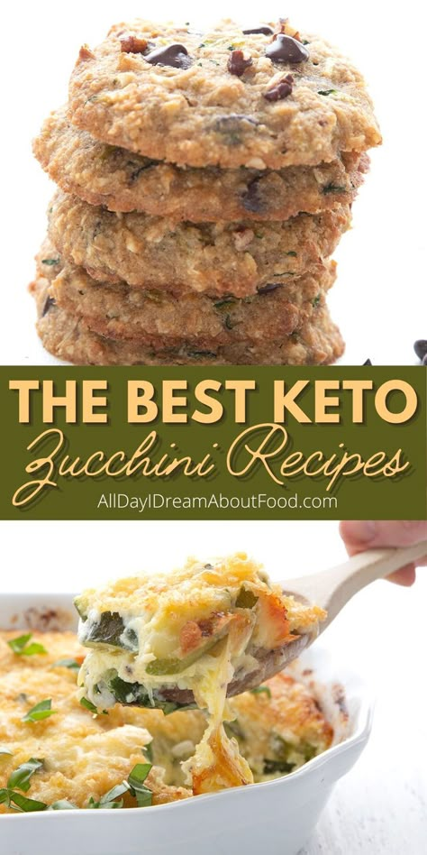 Look no further for the best keto zucchini recipes. From breakfast to dinner to dessert, these delicious low carb recipes are sure to please! Keto Zucchini Pie, Keto Recipes With Shredded Zucchini, Low Carb Zucchini Cookies, Keto Zuchini Baking Recipes, Keto Zuchini Lemon Muffins, Keto Courgette Recipes, Keto Friendly Zucchini Recipes, Low Carb Recipes With Zucchini, Keto Zucchini Cookies