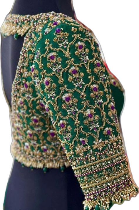 Gold Blouse Designs, Green Blouse Designs, Netted Blouse Designs, Latest Bridal Blouse Designs, Bridal Blouses, Latest Blouse Designs Pattern, New Saree Blouse Designs, Latest Model Blouse Designs, Traditional Blouse Designs