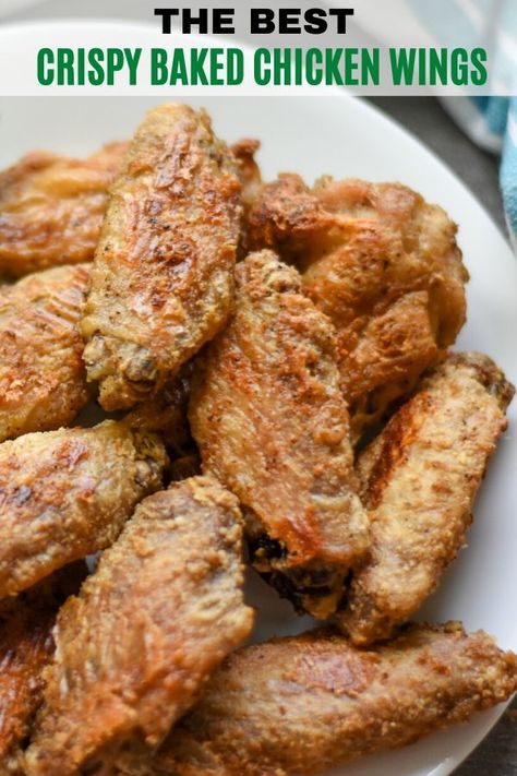 Crispy Oven Fried Chicken Wings - Curbing Carbs Chicken Wing Pieces Recipes, Baked Chicken Wings Oven Easy, Baked Chicken Wings Oven Crispy, Oven Fried Chicken Wings Crispy, Oven Crispy Chicken Wings, Extra Crispy Baked Chicken Wings, Crispy Wings In Oven, Baked Wings Oven Crispy, Chicken Wings In The Oven Crispy