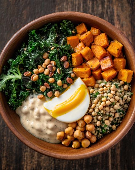 Autumn Quinoa Buddha Bowl🥗  Power through your day with our nutrient-packed Autumn Buddha Bowl! Roasted veggies + quinoa + maple tahini dressing = perfect fall lunch! What's your favorite grain for buddha bowls? . #recipes #food #salad #soup #delicious #vegetables #cooking #pasta #foodie #yummy #healthyfood Salads Recipes For Dinner, Quinoa Buddha Bowl, Autumn Quinoa, Maple Tahini Dressing, Fall Lunch, Toasted Chickpeas, Bowls Recipes, Cooking Pasta, Salad Soup