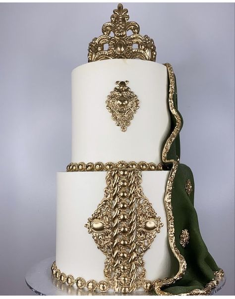 Arabian Cake, Henna Wedding Cake, Henna Cake Designs, Moroccan Cake, Henna Cake, Fancy Wedding Cakes, Moroccan Bride, Ocean Cakes, Big Wedding Cakes